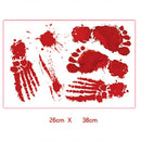 Halloween Horror Blood Hands Blood Feet Living Rooms Walls Red Pvc Stickers Y1N6