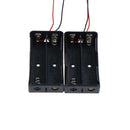 1pc 2x18650 ack Plastic Battery Storage Case Box Holder with 6" Wire Leads  Dz