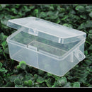 Plastic Transparent Storage Box Collection Container Case Part Box With Hook JR