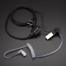 2 Pin Acoustic Tube Headset PTT Mic Earpiece for Baofeng Kenwood Radio