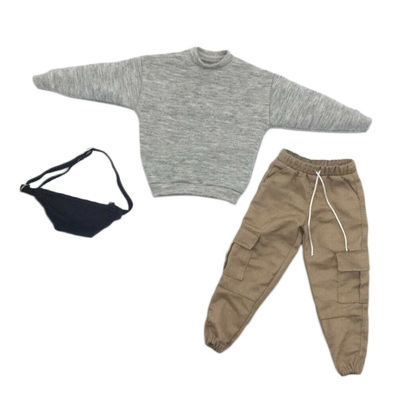 1/6 Mens Sweatshirt Trousers Bag Outfits Full Set Accessories for