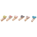 50pcs Love Heart Small Wooden Clothespin Craft Clips DIY Photo Cards Peg