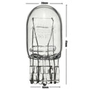 10x T20 Clear Car Dual Filament Turn Signal Stop Brake Light Tail Light