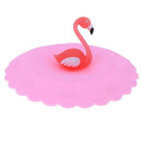 10cm Dia Silicone Cup Lid Leakproof Thermal Insulation Cup Cover(Pink) A