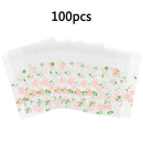 100X Self Adhesive Cookie Candy Package Gifts Bag Party Birthday Wrapping Bags