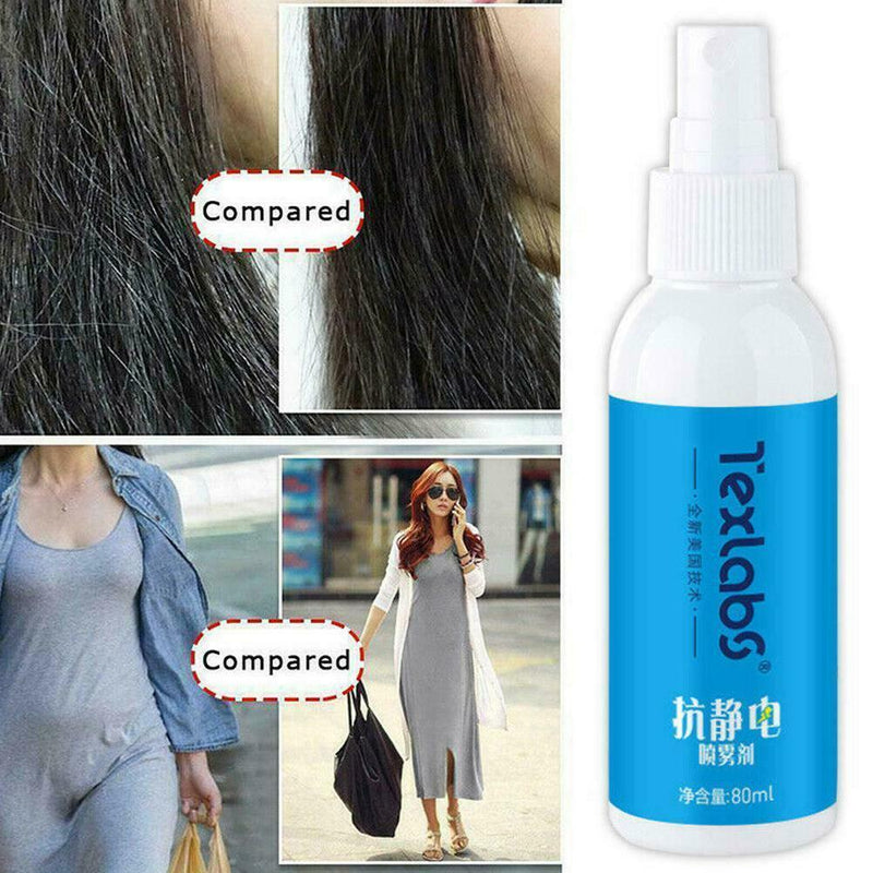 Winter Cloth/Hair Anti-Static Spray Balancing for Blankets Fabrics 80ml Useful
