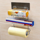 Refrigerator Cling Film Storage Rack Shelf Wall Hanging Paper Towel Holder