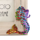 Sequins Mermaid Tail Keychain Charms Paillette Pendants Fish Keyring Diy Me Q9B3