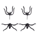 1 Pair Fashion Punk, Black Spider Unisex Funny Ear studs