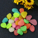 20pcs Colorful Glow in The Dark Luminous Stones Fish Tank Aquarium Pebbles Rock