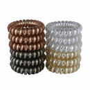 12 Rubber Elastic Telephone Cord Wire Hair Ties Scrunchies Hair Rings Bands