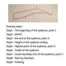 1set Tattoo Eyebrow Ruler Permanent Makeup Eye Brow Symmetrical tool Groomi