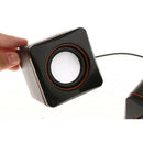 Mini Wired USB Powered Stereo Computer Music Speaker for Desktop Notebook