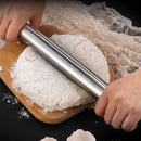 Kitchen 304 Stainless-Steel Rolling Pin Flour Pastry Dough Roller Baking Tools