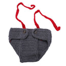 Newborn baby handmade crochet point clothing support photo costume hat + pa