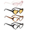4pcs Heart-shaped Sunglasses Retro Style Sun Glasses Designer Party Eyewear