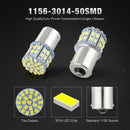 20PCS 1156 White 50-SMD LED Super Bright Turn Signal Tail Stop Brake Lights