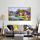 Full Square Drill Diamond Embroidery Cottage Scenery 5D Diy Diamond Paintin
