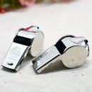 .2Pcs Referee Football Sports Training Survival Metal Whistle with Lanyard New