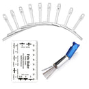 11x Luthier Guitar Repair Maintenance Tool Kit Measuring Ruler Gauge + File A