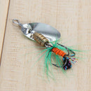 4pcs Spinner Bait Spoon Lure Fishing Artificial Baits Hard Lures Hooks