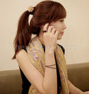Fashion Black Rhinestone Crystal Bowknot Bow Tie Adjustable Ring Jewelry ME
