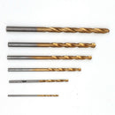 60* Titanium Drill Bit 1/1.5/2/2.5/3/3.5mm Twist Coated HSS Wood Hex Shank Tool