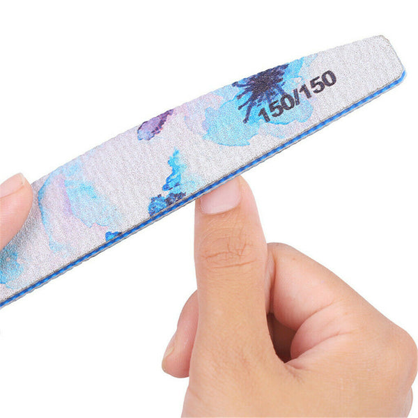 6Pcs Professional Nail Files, 80/100/150/180/240/320 Grit, Double Sided Washable