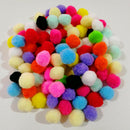 100 Pack 1.4 Inch Assorted Pom Poms for DIY Creative Crafts Decorations, Random