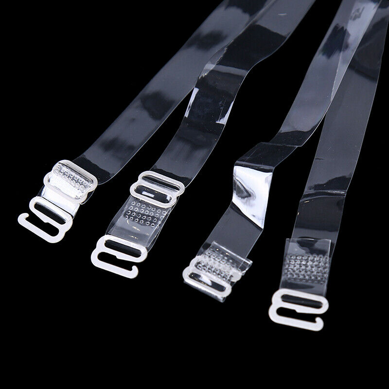 5 pair Transparent Crystal Invisible Adjustable Bra Set Shoulder hook Straps Kw