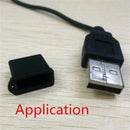 10Pcs Black Replacement USB Male Plug Caps Protect Cover Anti-dust Lids