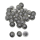30pcs Floral Shank Buttons Round Sewing Buttons DIY Handmade Scrapbook