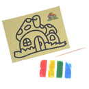 10pcs Kids DIY Color Sand Painting Art Creative Drawing Toys Sand Paper Crafts Z