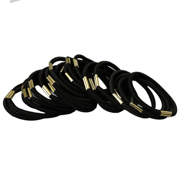 10x Women Black Elastic Hair Ties Band Ropes Ring Ponytail Holders Best Offer ME