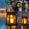 2pcs Waterproof Solar Table Lamp Garden Hanging Decor LED Candle Light