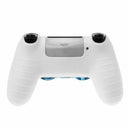 White Silicone Case Cover Anti Slip w/Grip Cap For Playstation PS4 Controller
