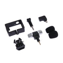 Side Open Skeleton Housing Case + Microphone + Adapter Kit For GoPro Hero 3 3+ 4