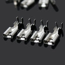 100pcs 6.3mm/0.25inch Crimp Terminal Female Spade Connector + Plastic Case