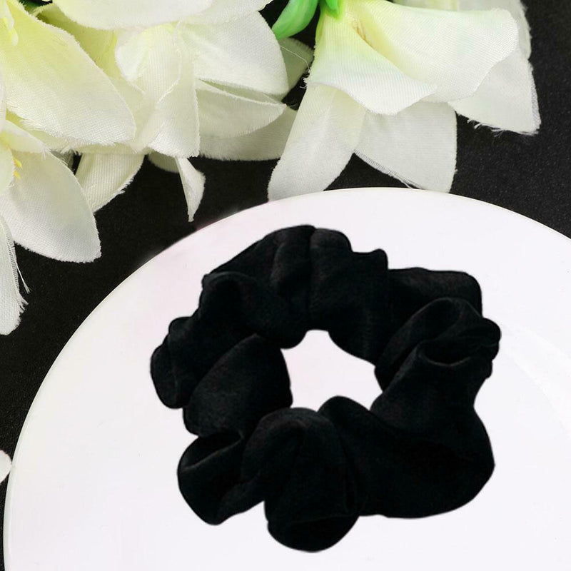 Women Hair Rings Satin Cloth Scrunchies Ponytail Holder Hairband (Style 7) A