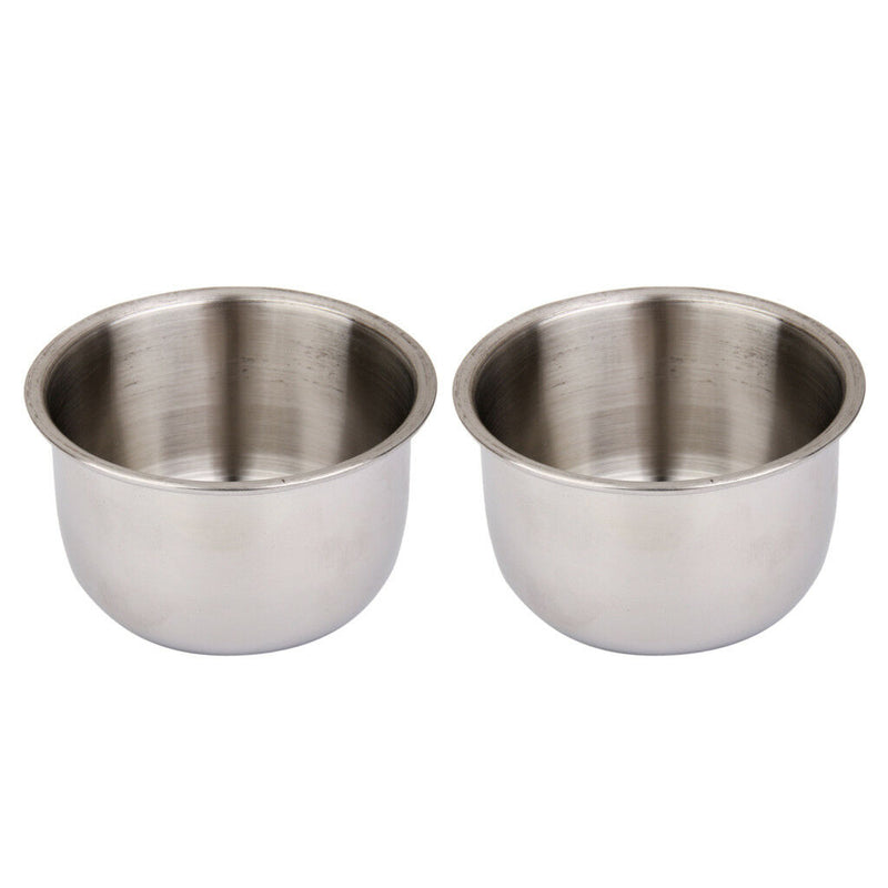 2Pcs Pet Cages Stainless Steel Cup Bowl Feeder for Travel Parrot Birds Toys