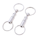 Polished Detachable Keychain Pull Apart Keyring Buckle Quick Release Hooks for