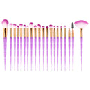20Pcs/Set Professional Complete Diamond Beauty Makeup Brushes Eyebrow Eyesh