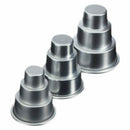 3x Mini 3-Tier Wedding Cake Tins Pudding Pan Baking Muffin Bakeware Mold, 3
