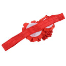 Baby Girls Rhinestone Headband Ribbon Hair Band (Red)