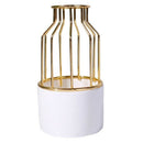 Creative Vase Metal Porcelain Vases Tabletop Small Flower Vase Moderno Deco