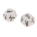 2pcs  Erotic D12 Dice Dice Game For Friends Couple Games - White