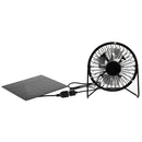 High Quality 4 Inch Cooling Ventilation Fan USB Solar Powered Panel Iron
