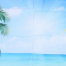 5x3FT Vinyl Background Photography Palm Tree Beach Sunshine Studio