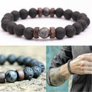 Men Women Elastic Lava Rock Diffuser Bracelet Natural Stone Yoga Beads Bracelets