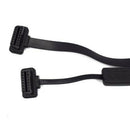 35cm OBD 2 II 16 Pin RA Male to Dual Female Y Splitter Adapter Extension Cable